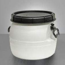 DEMA Plastový sud / barel / nádoba na kvas so širokým hrdlom a úchytmi 30 L, biely